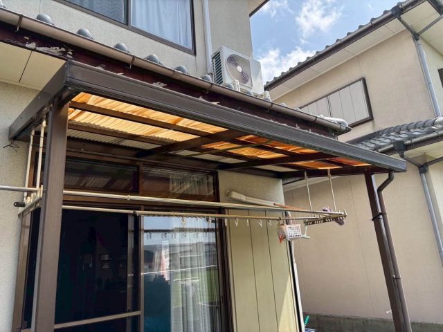 大野城市のベランダ屋根調査