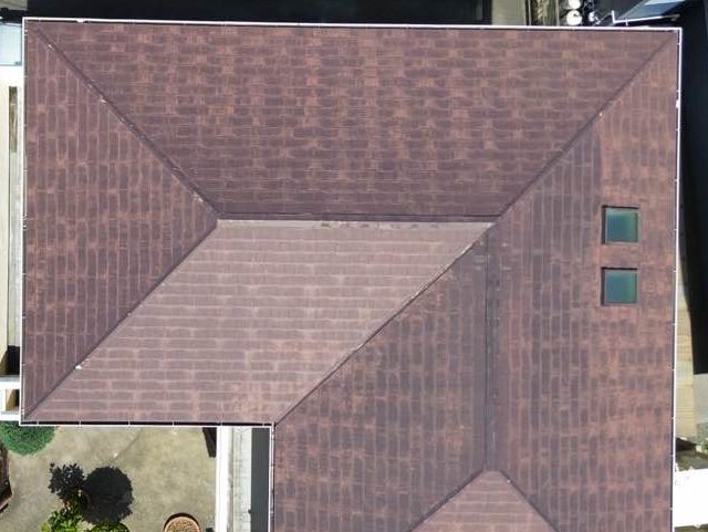 福岡市中央区の屋根のドローン撮影