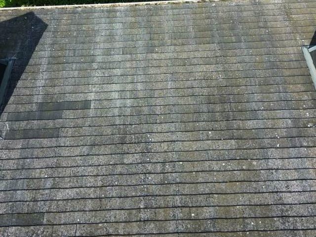 粕屋町のスレート屋根の塗膜劣化