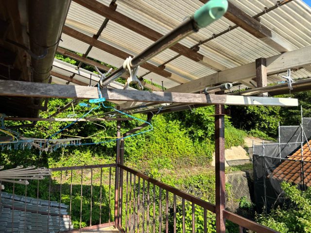 宗像市のベランダ屋根調査