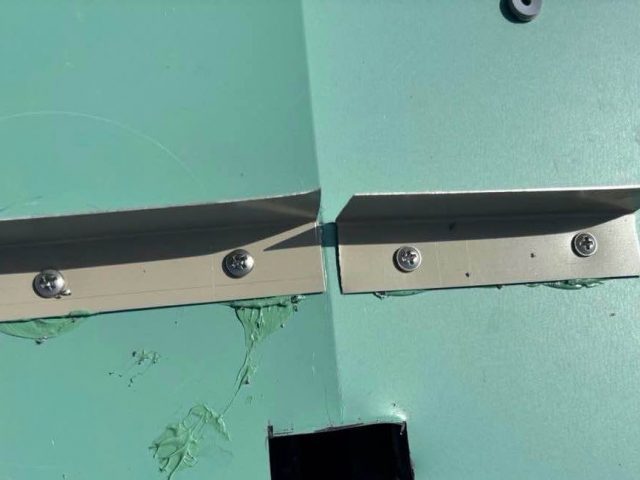 大牟田市でカバー工事の仕上げ作業