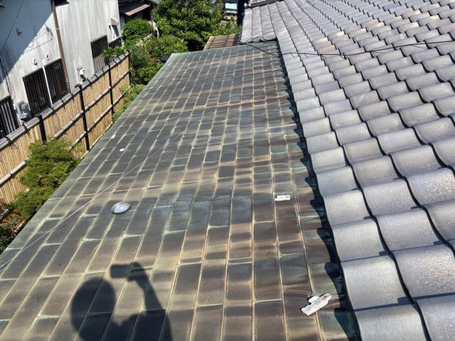 須恵町のスレート屋根の外観