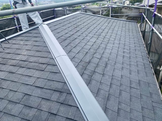 宇美町で屋根に設置した棟板金