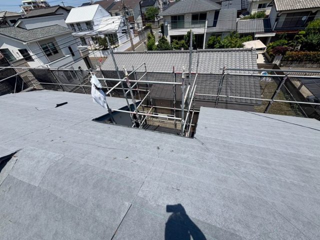 城南区で新設したルーフィング