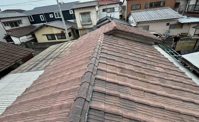 屋根調査、波型瓦