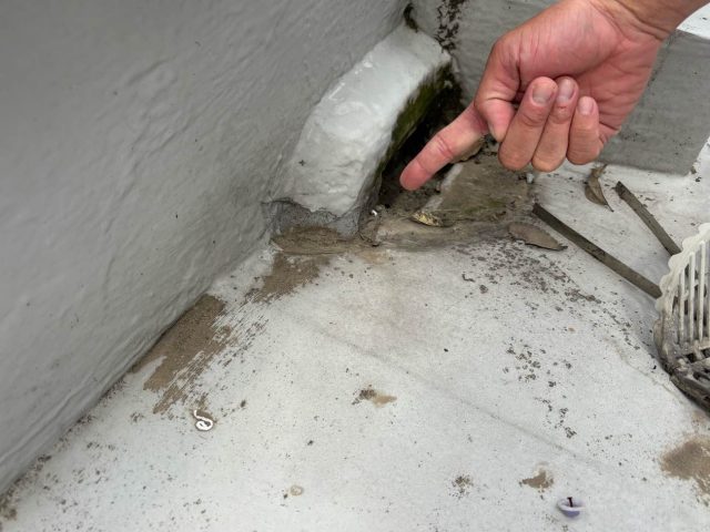 糸島市で排水不良が起きていると見られる箇所