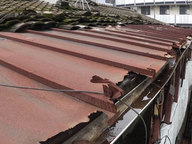 福岡市中央区のアパート屋根の劣化