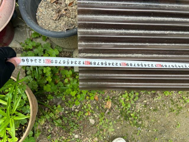 福岡市西区で波板修理における計測