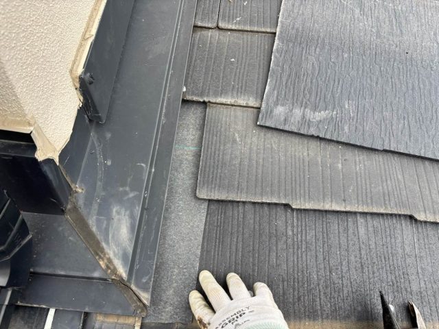 宇美町の破損スレート屋根の補修