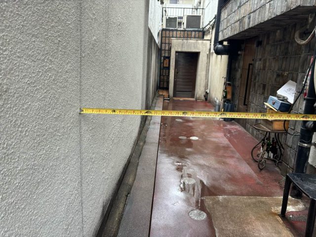 福岡市中央区のアパート外壁の測定