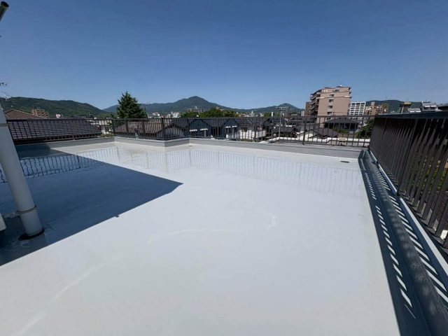 筑紫野市の屋上のウレタン防水完了