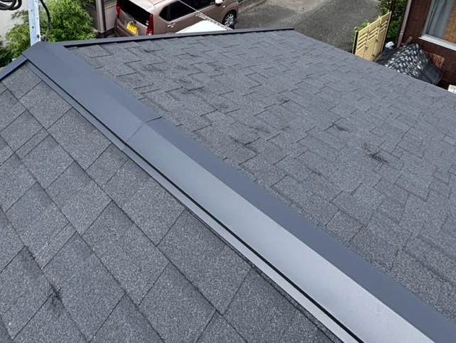 福岡市西区の屋根葺き替えに伴う棟板金の設置