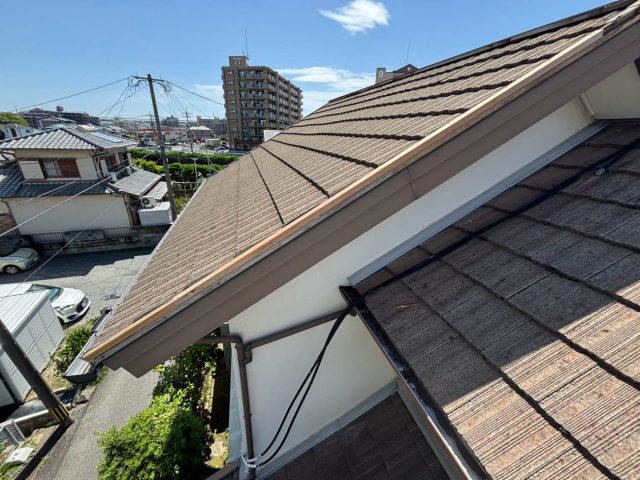 福岡市西区でケラバの貫板補強