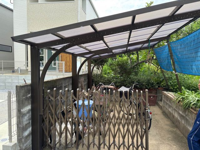 福岡市南区のカーポート波板交換工事