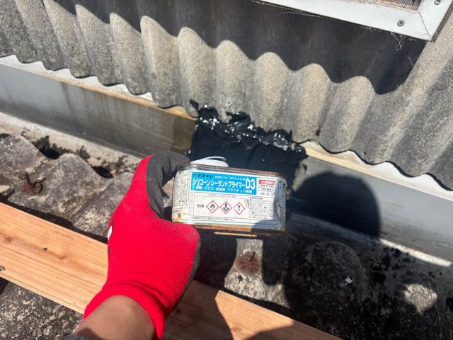 福津市の物流倉庫の応急処置に使用する材料