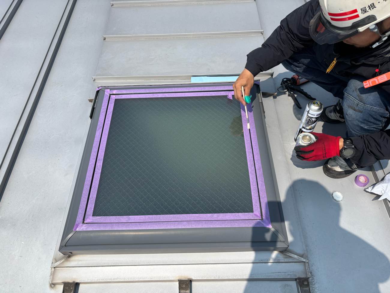 工場からの雨漏り、シーリング工事