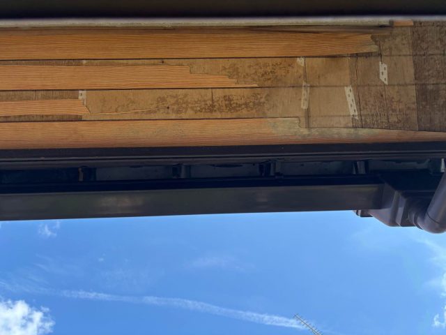 糸島市の軒天の腐食