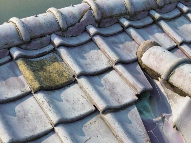 久留米市の傷んだ屋根瓦