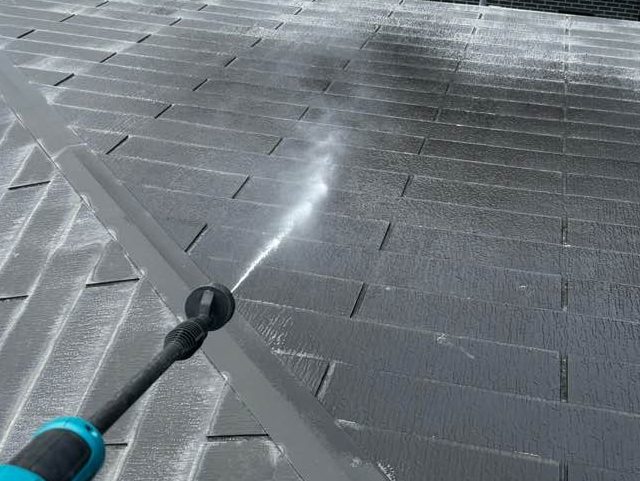 志免町のカバー工事にともなう洗浄