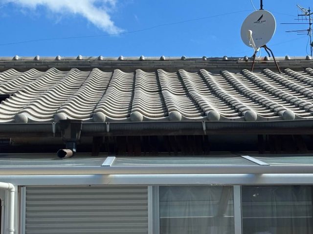 福岡市城南区の老朽化した瓦屋根