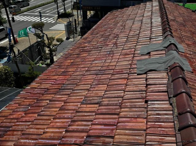 福岡市中央区｜強風・集中豪雨による瓦のズレと防水シートの破損が発覚