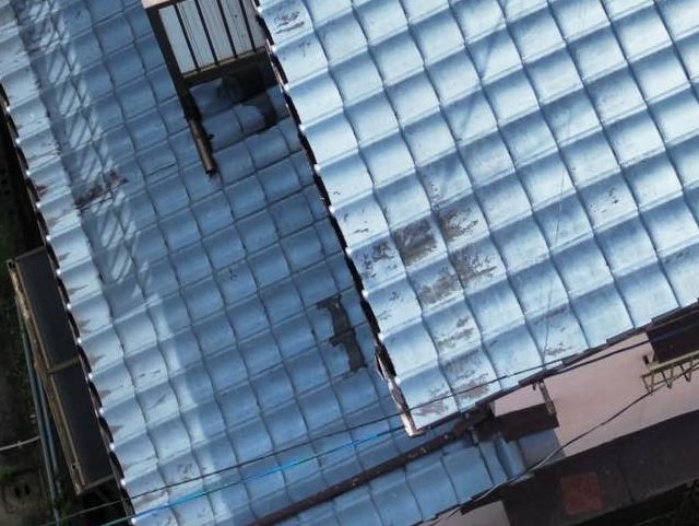 大野城市の調査で見つかった瓦屋根の傷み