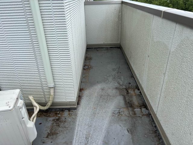 宗像市の防水工事にともなう高圧洗浄