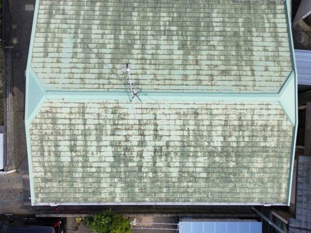 大野城市での屋根のドローン調査