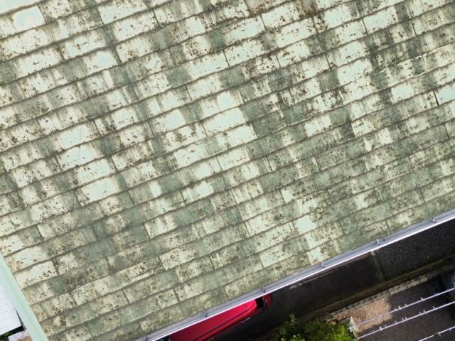 大野城市のひどく劣化したスレート屋根