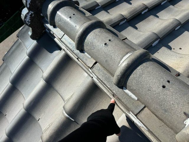 福津市の棟瓦の劣化