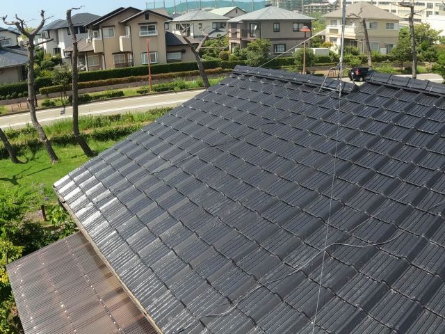 糸島市の瓦屋根の雨漏り調査
