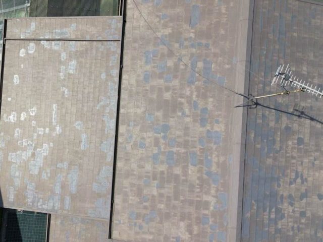 太宰府市の屋根スレートのドローン写真