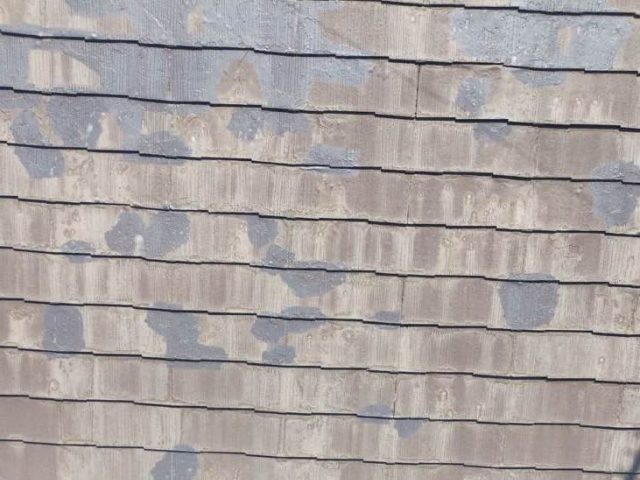 太宰府市の塗膜が剥がれたスレート