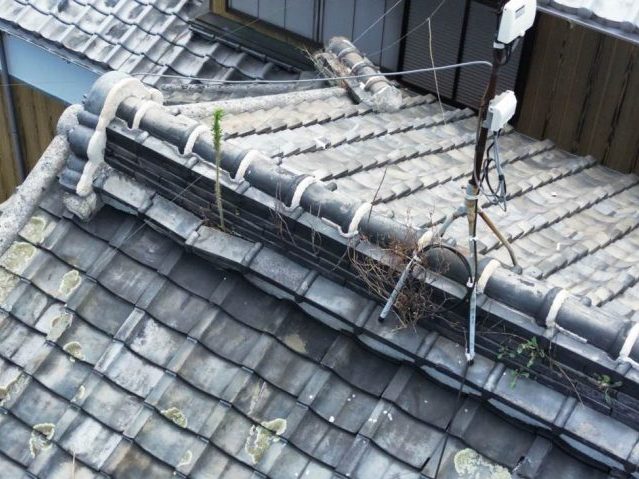 福岡市東区で老朽化していた瓦屋根