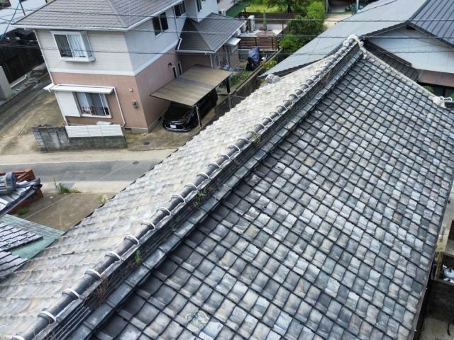 福岡市東区の雨漏り調査のドローン撮影