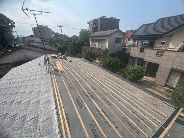 福岡市城南区でルーガ鉄平の施工中