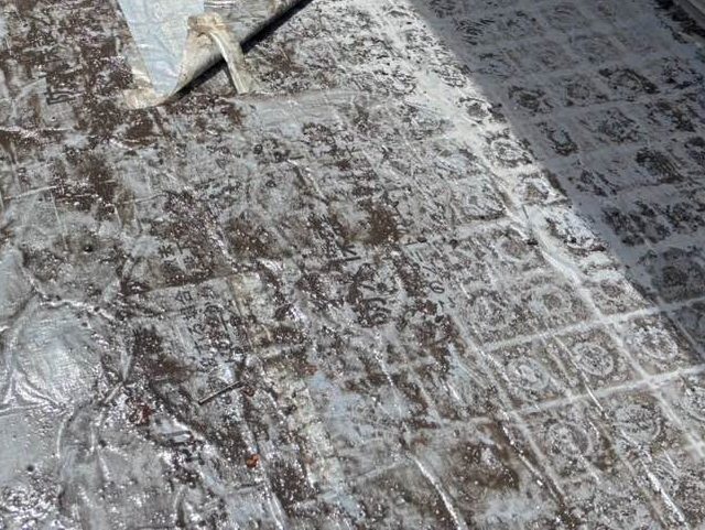 宗像市の防水機能が低下して雨漏りしたバルコニー