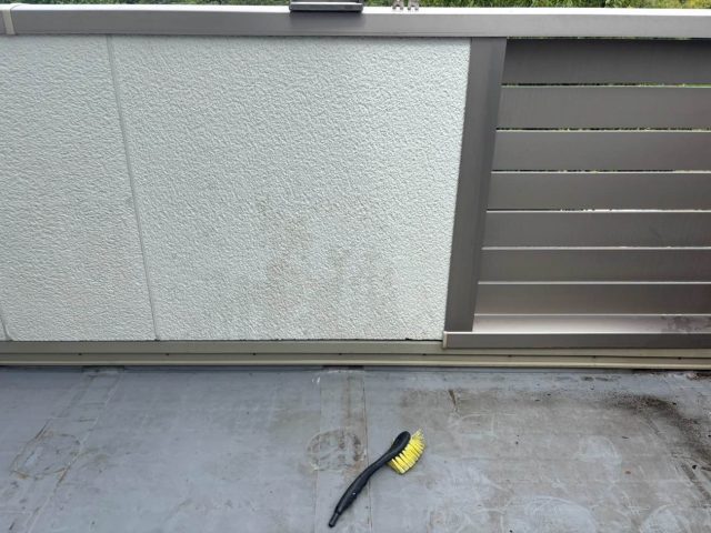 宗像市の防水工事にともなう清掃