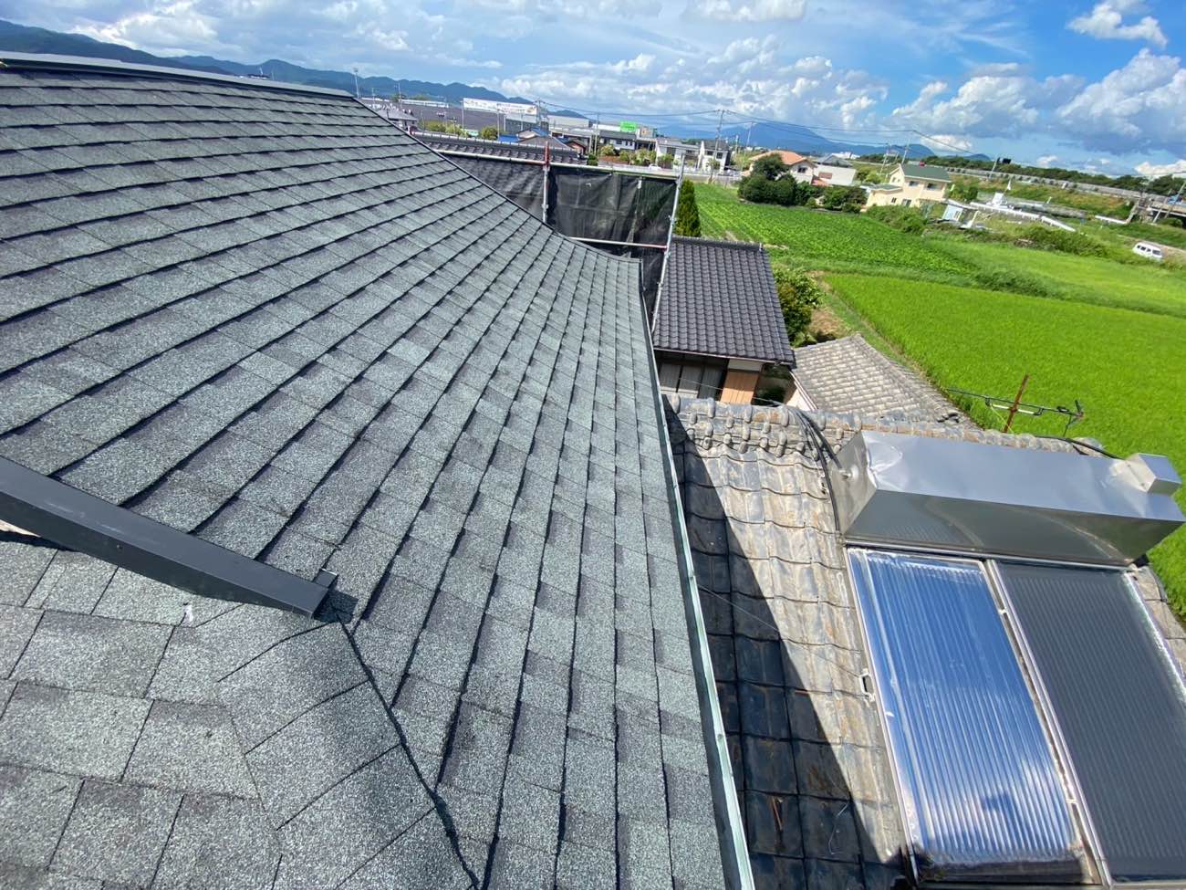 糸島市の葺き替え工事、オークリッジスーパー