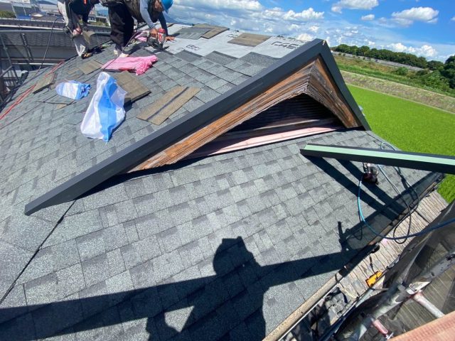 佐賀県鳥栖市のオークリッジスーパーを使用した葺き替え