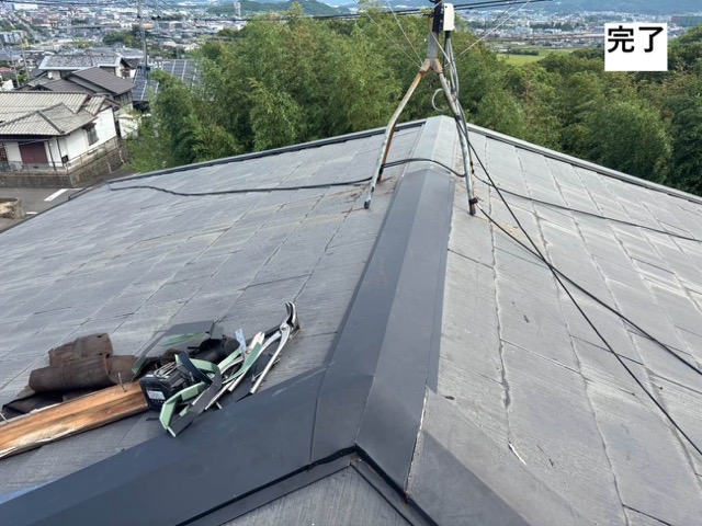 福岡市早良区の棟板金飛散を工事