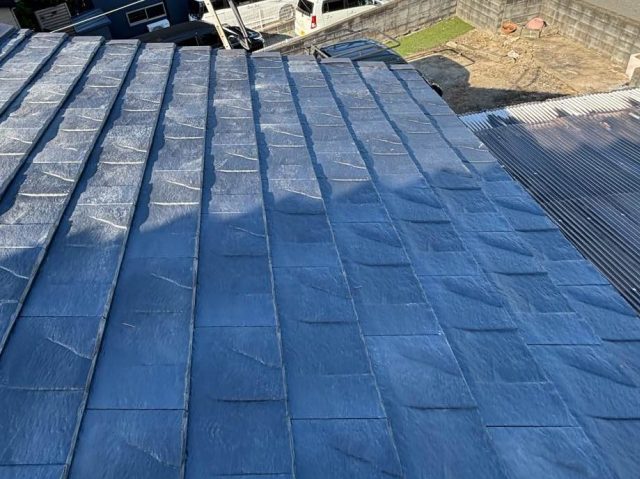 須恵町でルーガへ葺き替えた屋根