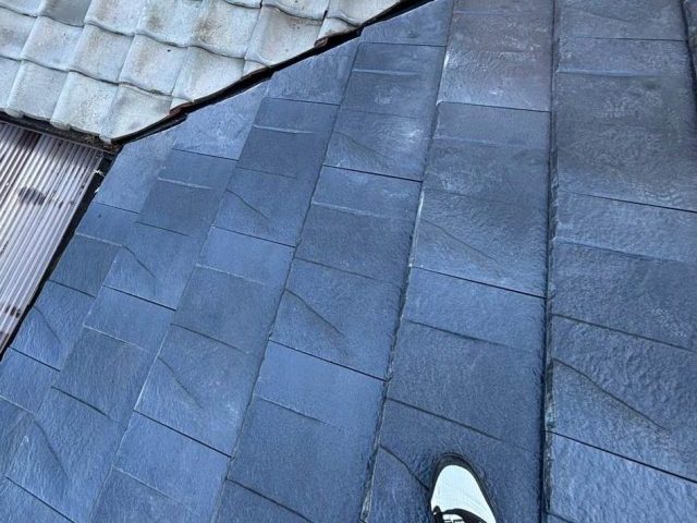 須恵町の葺き替え工事で使用したルーガ鉄平