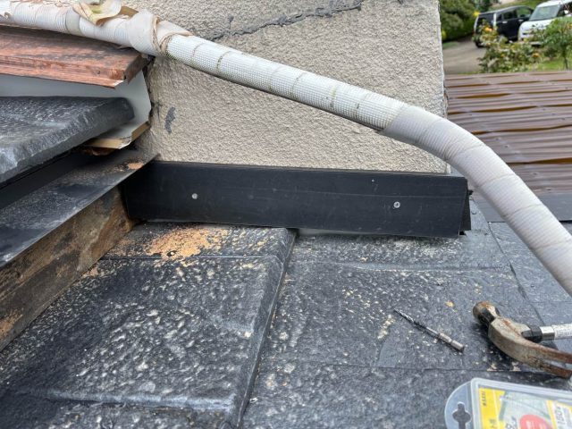 須恵町の葺き替え工事に伴う雨仕舞い