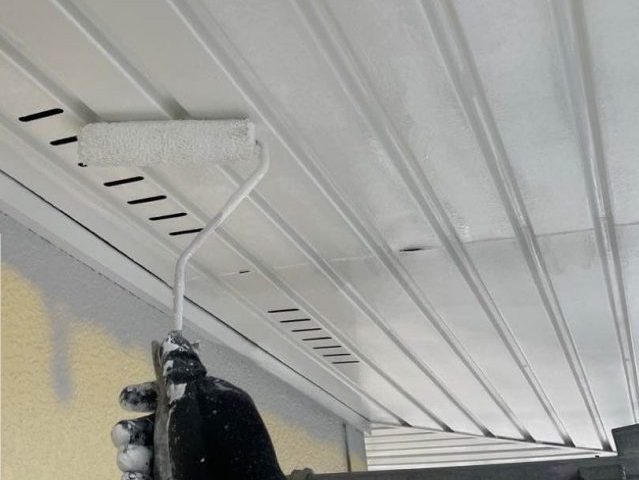 大野城市の軒天中塗り