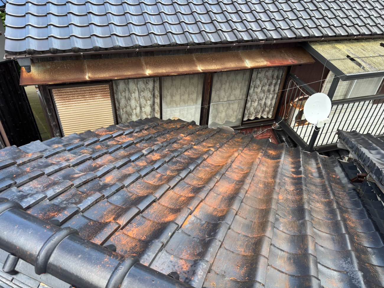 福岡市中央区の雨漏り工事、ふき直し工事