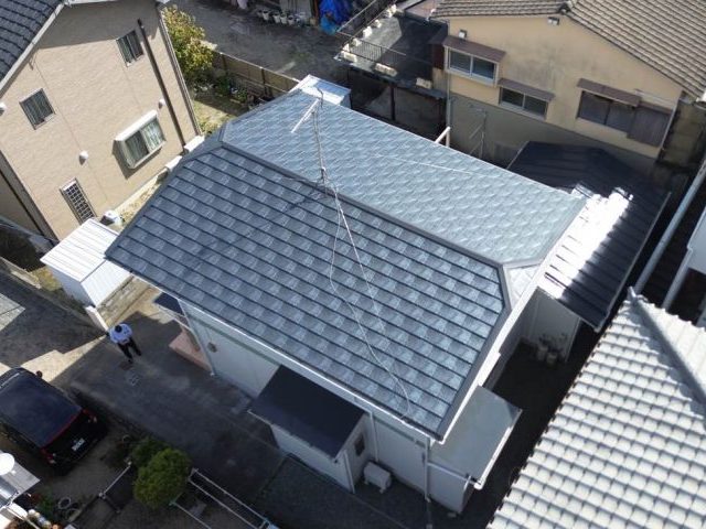 【大野城市】屋根工事完了｜ルーガ鉄平＋板金仕上げで美観と耐久性を両立