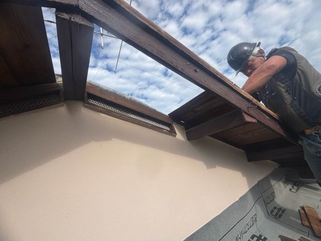 福津市で軒天の補修工事