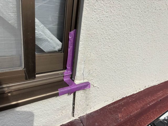 福岡市西区でシーリング補修のための養生