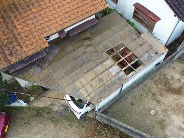 福岡市早良区でカーポート破損の原因は波板の固定不良・経年劣化と判明